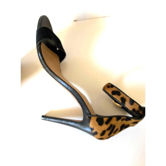 Veronica Beard Leopard Roan Sandals Multicolor Size US 8.5 Leather Pony Hair - Picture 4 of 15